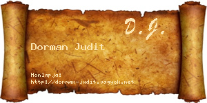 Dorman Judit névjegykártya